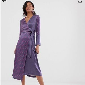 ASOS bell sleeved wrap dress NWT